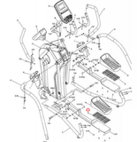 BH Fitness LK500X LK700X S3XiB S5XiB Elliptical Cushion plate LK500X-R-hydrafitnessparts