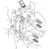 BH Fitness LK500X LK700X S3XiS5Xi Elliptical Left Swing Arm Rear Cover LK500X-I-hydrafitnessparts
