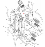 BH Fitness LK500XLK700X S3XiS5Xi Elliptical Right Swing Arm Front Cover LK500X-J-hydrafitnessparts
