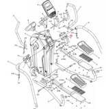BH Fitness LK500XLK700X S3XiS5Xi Elliptical Right Swing Arm Rear Cover LK500X-K-hydrafitnessparts