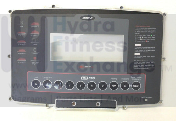 BH Fitness LK590 Treadmill Display Console Front Plastic Cover LK590-26-hydrafitnessparts
