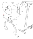 Body Solid Strength System Leg Hold Down Tube Shaft 18 3/4"-1.0" EXM3000.8-AH-hydrafitnessparts