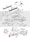 BodyCraft TR1160 Treadmill Right Base Farme End Cap-hydrafitnessparts