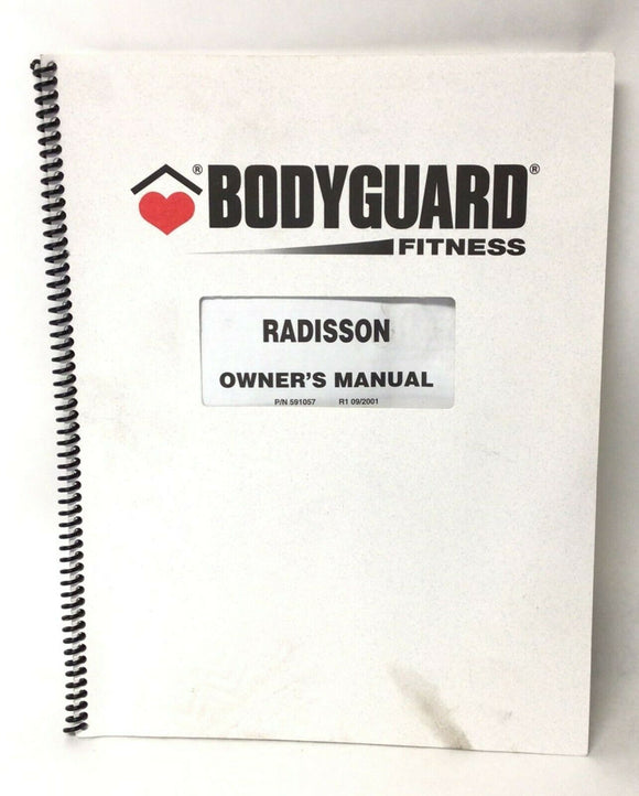 Bodyguard Fitness Radisson Plus Treadmill User's Manual 591057-hydrafitnessparts