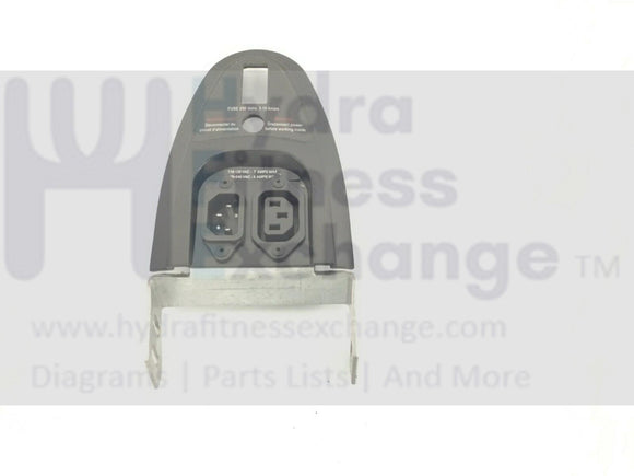 Bodyguard Fitness V5 Organic Upright Bike Power Entry Module with Bracket-hydrafitnessparts