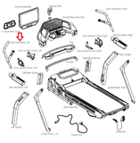 Bowflex 22 - T22 Treadmill Left Upper Handlebar with pulse Heart Rate 22-LUHWPR-hydrafitnessparts