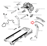 Bowflex BXT6 - Black Treadmill Front Pulse Cross Bar BXT6-PCF-hydrafitnessparts