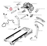 Bowflex BXT6 - Black Treadmill Left Handlebar BXT6-LH-hydrafitnessparts