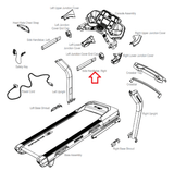 Bowflex BXT6 - Black Treadmill Right Handlebar Insert Weldment BXT6-RHIW-hydrafitnessparts