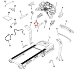 Bowflex Nautilus BXT6 - Black Treadmill Left Bottom Upright Cover BXT6-LBUC-hydrafitnessparts