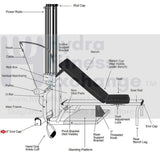Bowflex Power Pro XTL Home Gym External Lower Base Rubber Endcap 3"-hydrafitnessparts