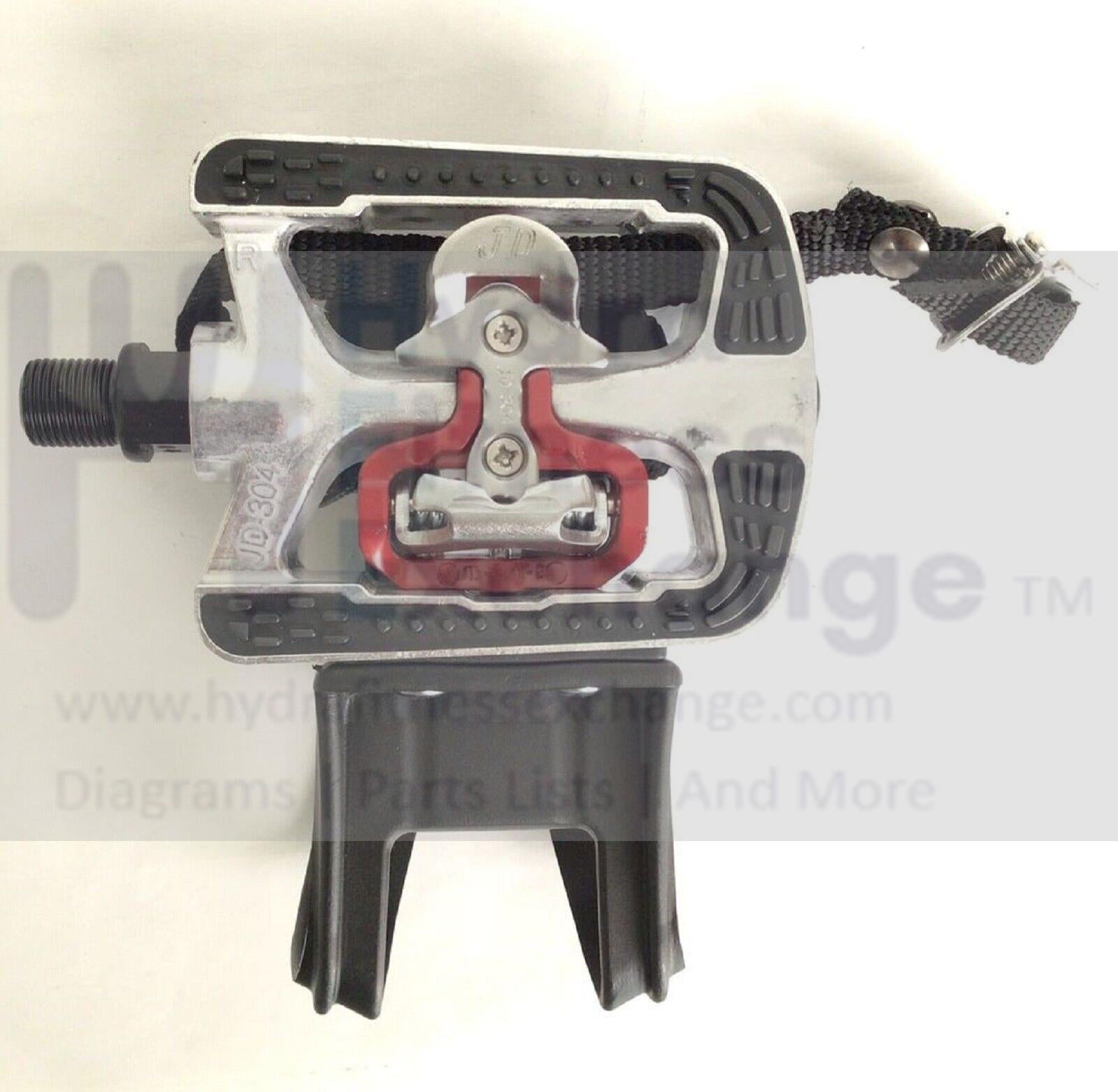 Bowflex Schwinn Stationary Bike Right Pedal with SPD and Toe Clips