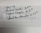 Bowflex TC5300 Treadclimber Treadmill Ramp Shoulder Bolt 1.5" 0.5" 0.37" 5/16-18-hydrafitnessparts