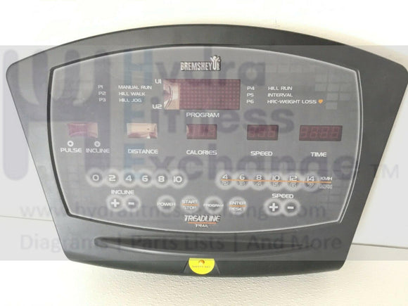 Bremshey TR Trail Treadmill Display Console Panel-hydrafitnessparts