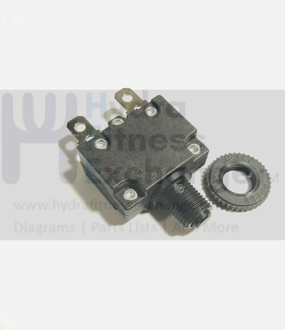 Bremshey Treadline Path Treadmill Power Entry Circuit Breaker 10A CMB-103-27G3N-B-A-hydrafitnessparts