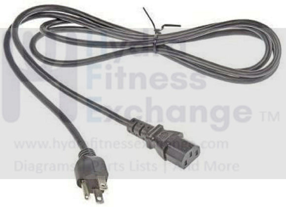 Cardiozone Treadmill Power Supply Line Cord CLUBII-10FTPLC120V-hydrafitnessparts