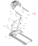 Circle Fitness TM6000 - CIR-TM6000AC-G1 Treadmill Right Handlebar F900587-001-hydrafitnessparts
