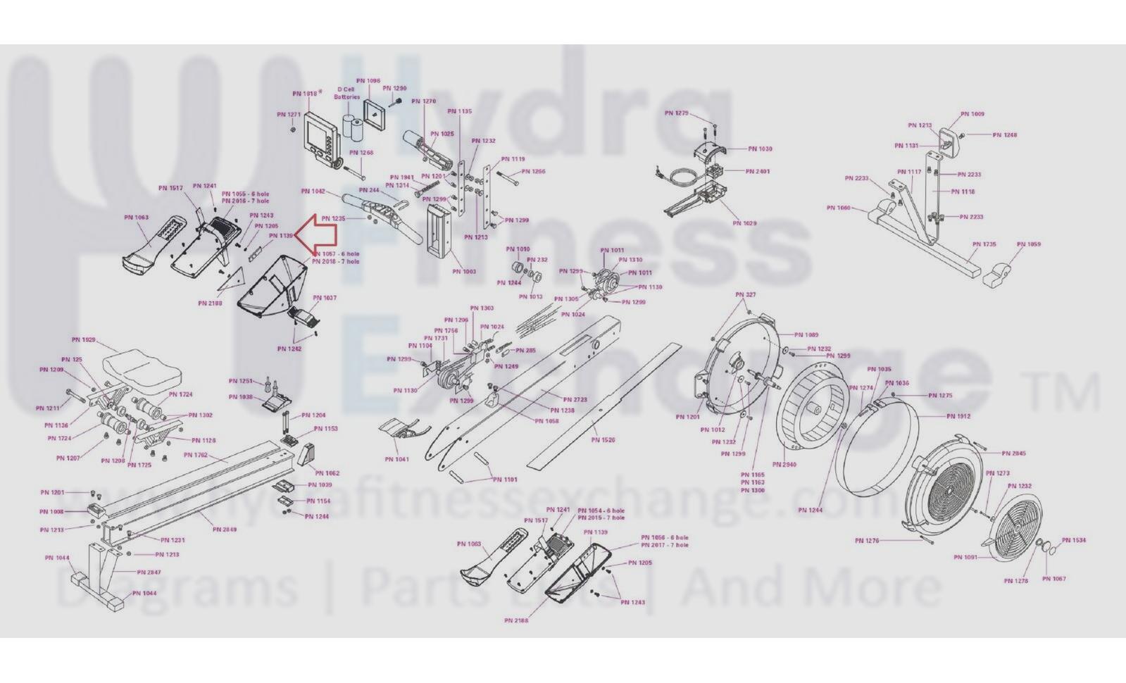 Indoor Rower Spring Part Only Concept 2 Model D E W PM5 Monitor Indoor Rower Reinforcing Bracket 113 ...