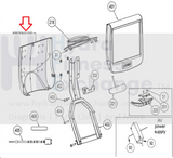 Cybex 750R 750R-01 750R-02 Recumbent Bike AV PVS TV Console Back Cover 750R-CB-hydrafitnessparts