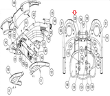 Cybex 750R 770R 525R 625R Recumbent Bike Left Lower Wheel CW-18141-hydrafitnessparts