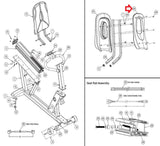 Cybex 770R 525R 625R 750R Recumbent Bike Seat Back Cover PL-21654-hydrafitnessparts