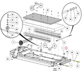 Cybex 770T 525T 790T 625T 750T 751T Treadmill Rear Front Roller Nut AF-19988-hydrafitnessparts