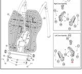 Cybex Arc Trainer 360A 362A Elliptical Left Inner Bottle Water Cover KPL-21995-hydrafitnessparts