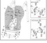 Cybex Arc Trainer 360A 362A Elliptical Right Outer Bottle Water Cover KPL-22065-hydrafitnessparts