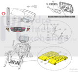 Cybex Arc Trainer 626AT Elliptical Display Console Bezel Kit With Keypad Decal K626A-301-4-hydrafitnessparts
