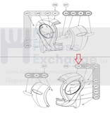 Cybex Arc Trainer Elliptical Left Rear Shroud Cover 740A-350-hydrafitnessparts