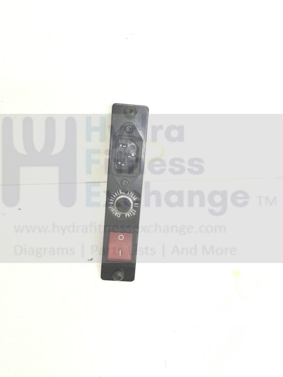 Cybex Arc Trainer Elliptical On Off Switch Power Entry Module Plate KSK-22042-hydrafitnessparts