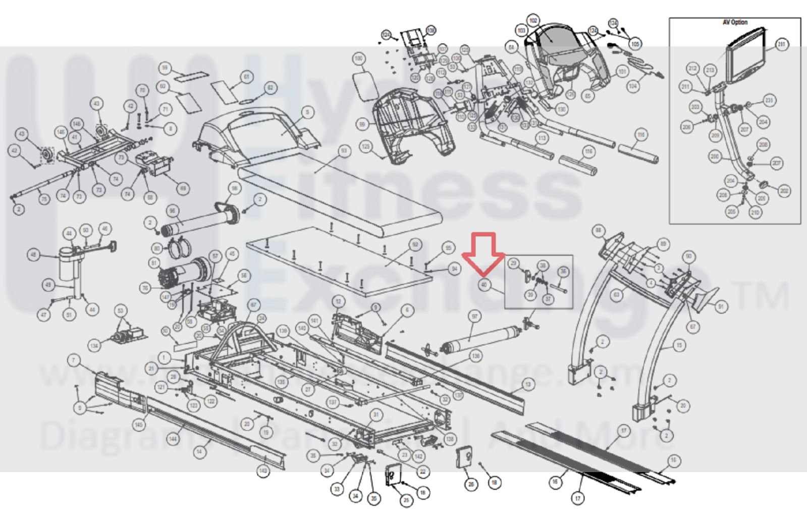 trotter by cybex Cybex Pro+ Pro-3 Sport+ Trotter Treadmill Rear Roller Hardware Bolt  Assembly Ax-16723