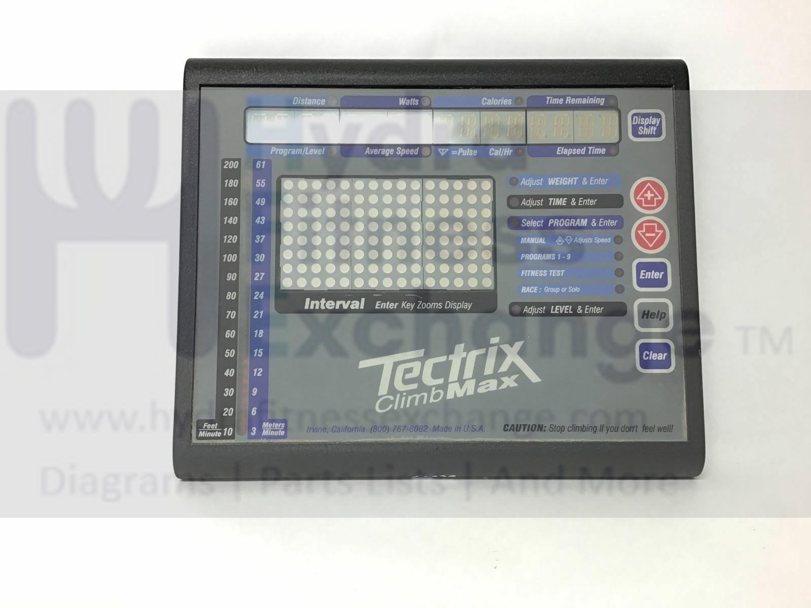 cybex software Cybex Tectrix 4000 Climbmax Stepper Step Machine Display Console Panel 050594
