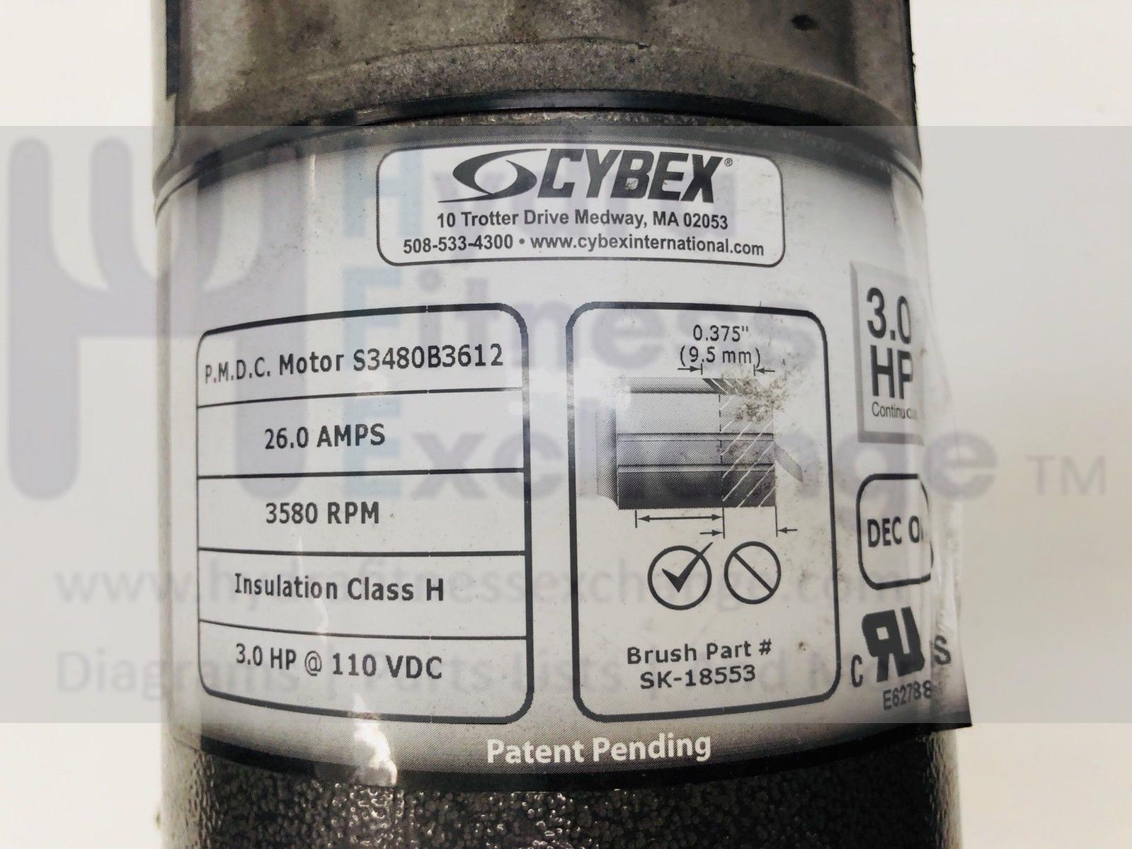 cybex 520t Cybex Treadmill 520t 530t 550t AC Drive Motor High Torque KSK-19996 or MR-19643