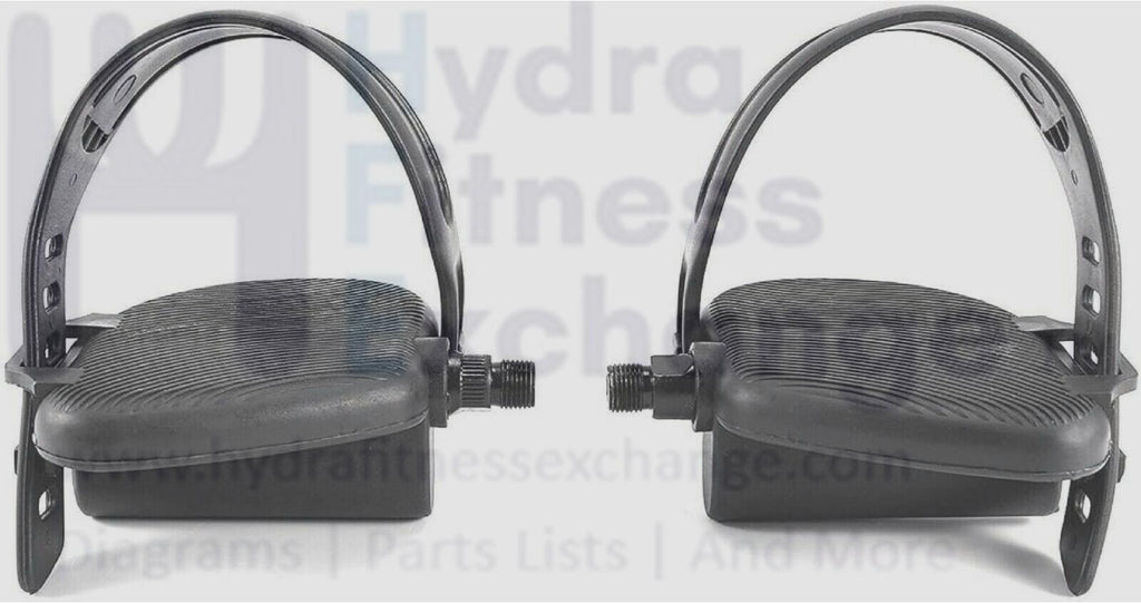 DP Airgometer Stationary Bike Left and Right Foot Pedal Pair with Strap 39242900