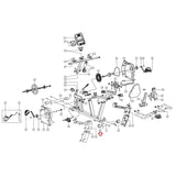 Diamondback 500SR Recumbent Bike Left Rear Stabilizer Foot Level 22-50-147-hydrafitnessparts