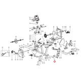 Diamondback 500SR Recumbent Bike Right Rear Stabilizer Foot Level 22-50-147-hydrafitnessparts