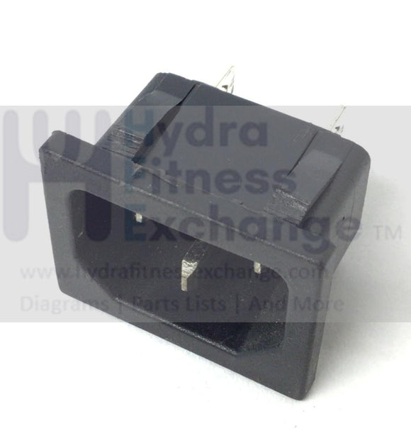 Epic FreeMotion Gold's Gym Image Treadmill Power Cord Entry Input Socket 109231-hydrafitnessparts