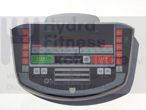 Fitness Gear 811T - TM289 Treadmill Display Console Panel Upper PCA-hydrafitnessparts