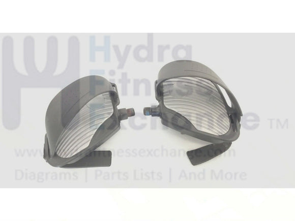 FreeMotion 350R SFEX050111 Recumbent Bike Pedal Pair Set w/Straps 204376 204376-hydrafitnessparts