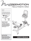 FreeMotion FMEX2256P-FR0 FMEX2506P-FR0 Recumbent Bike Owner Manual CC7226-hydrafitnessparts