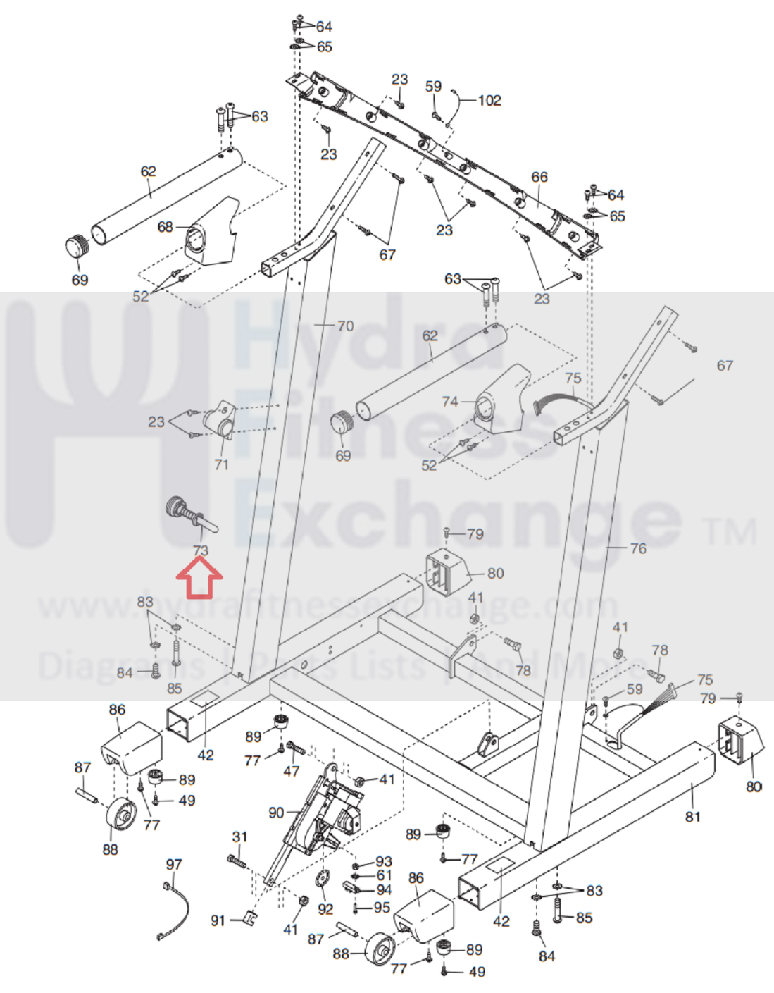 FreeMotion Gold's Gym HealthRider Image Treadmill Latch Pin Assembly 2 ...