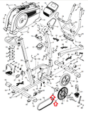 FreeMotion HealthRider Upright Bike Crank Axle Flywheel Pulley Assembly 259602-hydrafitnessparts