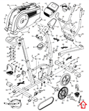 FreeMotion HelthRider Nordictrak Recumbent Bike Right Crank Arm 206634-hydrafitnessparts