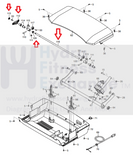 FreeMotion NordicTrack Treadmill Handle Adjustment Cushion Rod 351453 or 351689-hydrafitnessparts