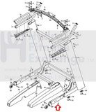FreeMotion NordicTrack Treadmill Right Extension Leg 361522-hydrafitnessparts