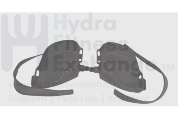 FreeMotion Upright Bike Left and Right Foot Pedal Pair with Strap 9/16