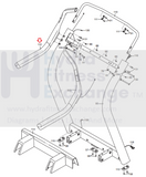 Freemotion I11.9 Incline Trainer Treadmill Left Handrail Assembly 311703-hydrafitnessparts