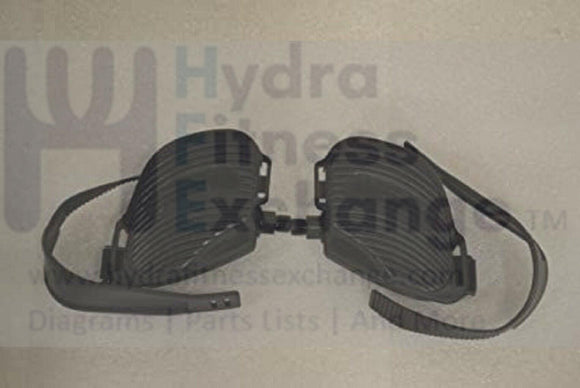 Gold's Gym HealthRider Upright Bike Left and Right Foot Pedal Pair with Strap 231781-hydrafitnessparts