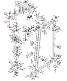 Gold's Gym Weider Gym Platinum 500 Strength System High Cable Assembly 223706-hydrafitnessparts